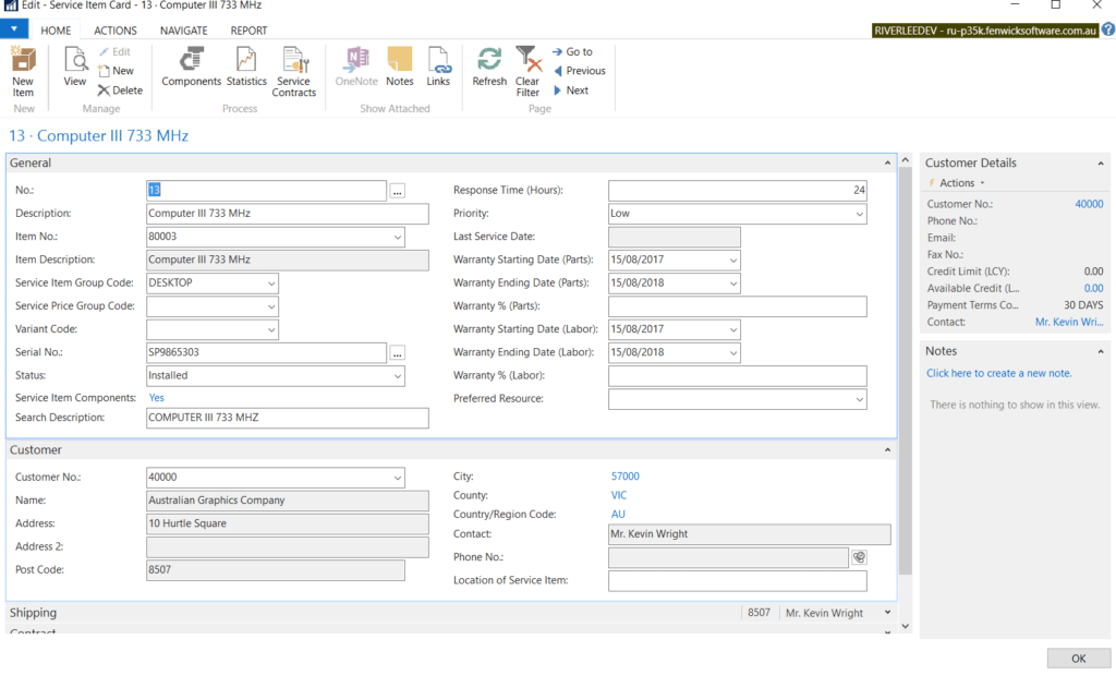 Service Management within Dynamics NAV - Fenwick