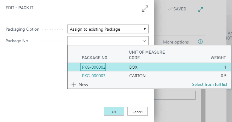Assign to existing package