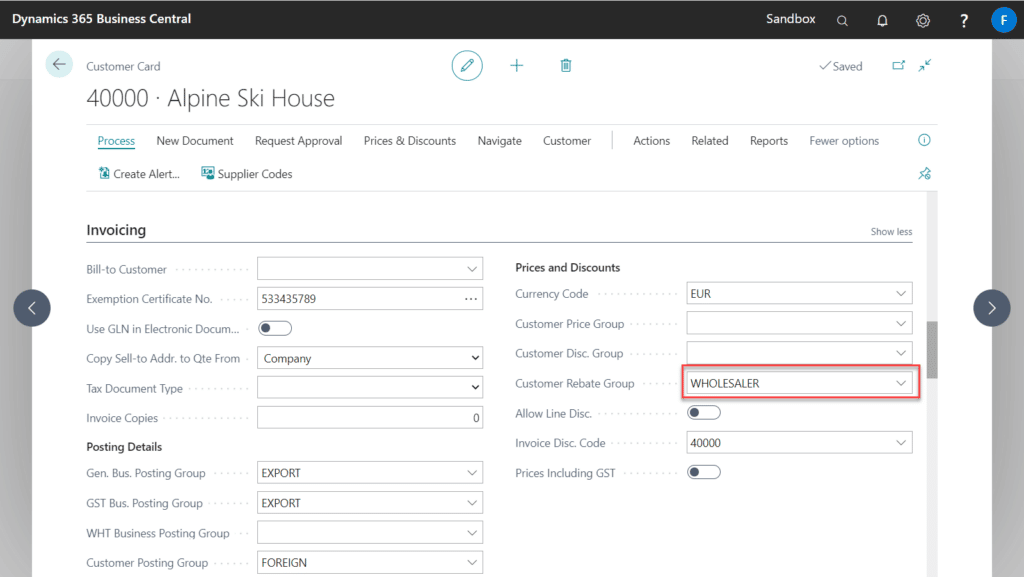 Creating Customer and Item Rebate Groups Fenwick