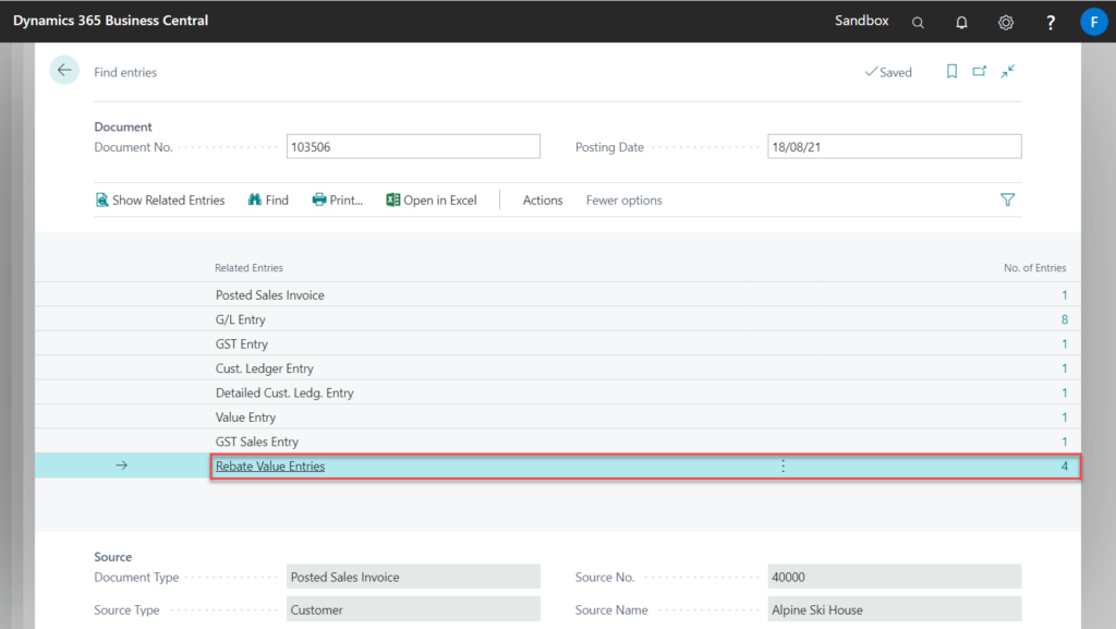 Rebate Postings Fenwick