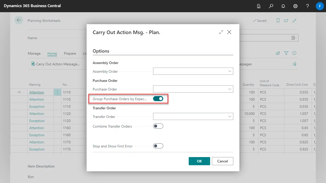 plan-worksheet-group-purchase-orders-by-expected-receipt-date